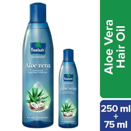 Parachute Combo Pack - Advansed Aloe Vera Enriched Coconut Hair Oil, 2 pcs (250 ml+ 75 ml)